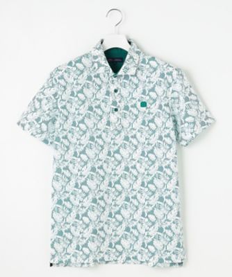 23区GOLF/ニジュウサンクゴルフ 【MEN】【吸水速乾/UVカット】大人が着やすい柄ポロシャツ リゾートなムードも◎リーフ柄 ポロシャツ(KHVTGM0435)