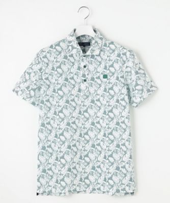 《大人気につき追加生産決定！》【ＭＥＮ】【吸水速乾／ＵＶカット】リーフ柄　ポロシャツ（ＫＨＶＴＧＭ０４３５）