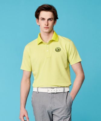 23区GOLF/ニジュウサンクゴルフ 【MEN】【ストレッチ性】ポリエステルサッカー 半袖ポロシャツ 涼感素材で肌離れGOOD(KHVTSM0515)