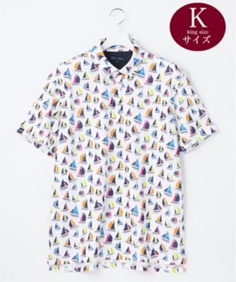 【新品】ZOY　メンズ　ヨット柄 ポロシャツ　M　伸縮性 吸水速乾 UVカット 新品】ZOY メンズ ヨット柄 ポロシャツ M 伸縮性 吸水速乾 UVカット