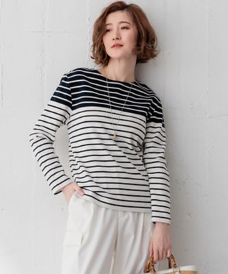 【Ｏｇｇｉ４月号掲載／洗える】Ａｒｍｏｒ－ｌｕｘ　バイカラーボーダー　カットソー（ＫＫ２３ＣＭ０３３１）