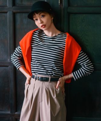 ＜23区 S (Women/小さいサイズ)＞【洗える】Ａｒｍｏｒ－ｌｕｘ　ボーダー　カットソー（ＫＫ２７ＣＡ０３３０）