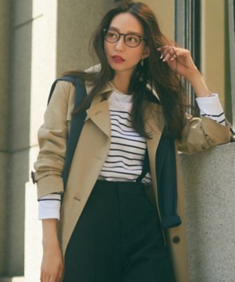 ＜23区 S (Women/小さいサイズ)＞【洗える】Ａｒｍｏｒ－ｌｕｘ　スムース　ボーダー　クロップド　カットソー（ＫＫ２７ＳＡ０３３１）