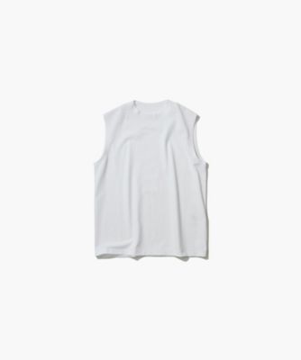 ATON (Women/Men)/エイトン DRY COTTON JERSEY | モックネックスリーブレスプルオーバー(KKAGGM0113)