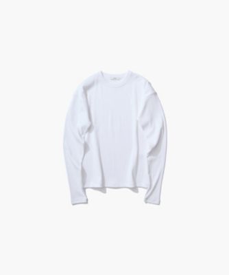 ＜ATON (Women/Men)＞ＲＥＣＹＣＬＥ　ＳＵＶＩＮ　ＲＩＢ　｜　ロングスリーブＴシャツ（ＫＫＡＧＧＷ０７０９）