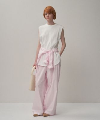 ＜ATON (Women/Men)＞ＤＲＹ　ＣＯＴＴＯＮ　ＪＥＲＳＥＹ　｜　ラウンドヘムタンクトップ（ＫＫＡＧＬＭ０１１９）