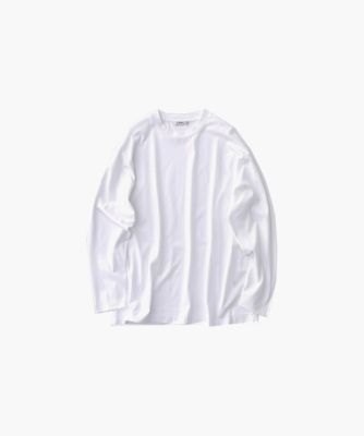 ＜ATON (Women/Men)＞ＳＵＶＩＮ６０／２　｜　オーバーサイズ　Ｌ／Ｓ　Ｔシャツ　－　ＵＮＩＳＥＸ（ＫＫＡＧＮＭ００１８）