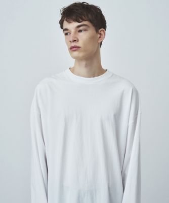 ＜ATON (Women/Men)＞ＦＲＥＳＣＡ　ＰＬＡＴＥ　｜　オーバーサイズ　Ｌ／Ｓ　Ｔシャツ　－　ＵＮＩＳＥＸ（ＫＫＡＧＮＭ００４１）