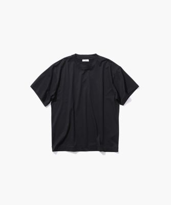 ＜三越伊勢丹/公式＞ ATON (Women/Men)/エイトン SUVIN 60／2 ｜ オーバーサイズ S／S Tシャツ - UNISEX クロ トップス【三越伊勢丹/公式】