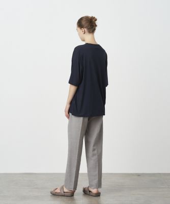 ATON◆23SS/60 FRESCA L/S Tシャツ/36/コットン/NVY/KKAGSM0407 60／－ FRESCA ｜ オーバーサイズ S／S Tシャツ