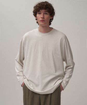 ＜ATON (Women/Men)＞ＳＵＶＩＮ６０／２　｜　オーバーサイズ　Ｌ／Ｓ　Ｔシャツ　－　ＵＮＩＳＥＸ（ＫＫＡＧＳＷ００１８）