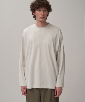 【美品】ATON サイクリングジャケット 白 オーバーサイズ　完売　コットン SUVIN60／2 ｜ オーバーサイズ L／S Tシャツ