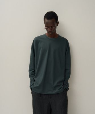 ATON (Women/Men)/エイトン ＳＵＶＩＮ６０／２　｜　オーバーサイズ　Ｌ／Ｓ　Ｔシャツ　－　ＵＮＩＳＥＸ（ＫＫＡＧＳＷ００１８）