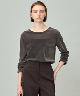 ＜ICB L (Women/大きいサイズ)＞【洗える】フロッキーベロア　プルオーバー（ＫＫＣＭＧＡ０３０７）