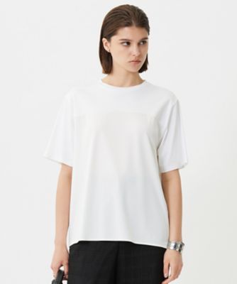 ＜ICB L (Women/大きいサイズ)＞【接触冷感・ＵＶケア・洗える】シルケットスムースコンビ　Ｔブラウスカットソー（ＫＫＣＭＧＭ０６０３）