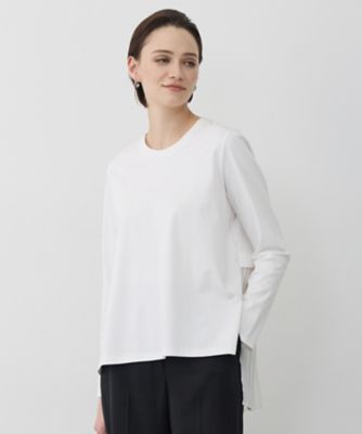 ＜ICB L (Women/大きいサイズ)＞シフォンプリーツコンビ　カットソー（ＫＫＣＭＬＭ０３０６）