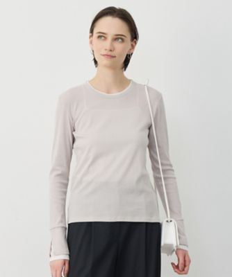 ＜ICB L (Women/大きいサイズ)＞セミシアーテレコ　レイヤード風カットソー（ＫＫＣＭＬＭ０３０７）