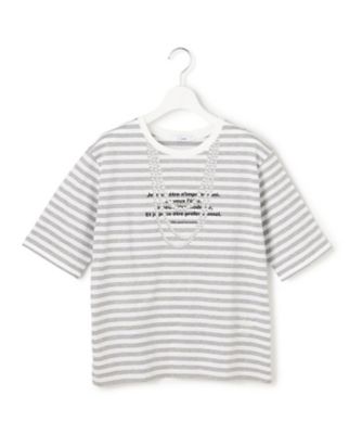 ＜ICB L (Women/大きいサイズ)＞【３０ｔｈ　ＡＮＮＩＶＥＲＳＡＲＹ】　ＰＡＲＩＳ　ボーダーＴシャツ（ＫＫＣＭＬＭ０４３０）