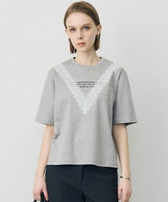 ＜ICB L (Women/大きいサイズ)＞レースコンビ　ロゴＴシャツ（ＫＫＣＭＬＭ０５０３）