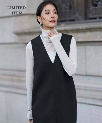 ＜ICB L (Women/大きいサイズ)＞【ＷＥＢ限定】　コットンレーシージャカード　ハイネックカットソー（ＫＫＣＭＬＳ０９０１）