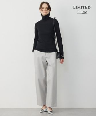 WEB限定】 コットンレーシージャカード ハイネックカットソー