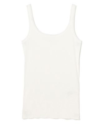 【ＢＥＩＧＥ、ｅｃｒｕ／ＷＥＢ限定・洗える】ＲＩＢ　ＴＯＰＳ　／　　コットンシルクリブキャミソール（ＫＫＣＷＣＷ０２５０）