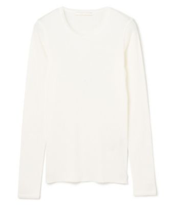 【ＢＥＩＧＥ、ｅｃｒｕ／ＷＥＢ限定・洗える】ＲＩＢ　ＴＯＰＳ　／　　コットンシルクロングスリーブトップス（ＫＫＣＷＣＷ０２５２）