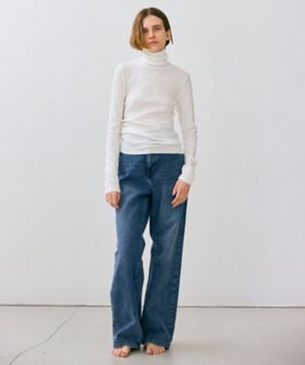 【ＢＥＩＧＥ、ｅｃｒｕ／ＷＥＢ限定・洗える】ＲＩＢ　ＴＯＰＳ　／　　コットンシルクハイネックトップス（ＫＫＣＷＣＷ０２５３）