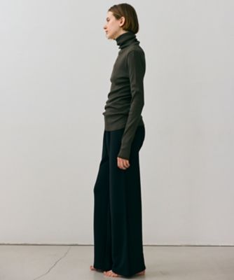 【ＢＥＩＧＥ、ｅｃｒｕ／ＷＥＢ限定・洗える】ＲＩＢ　ＴＯＰＳ　／　　コットンシルクハイネックトップス（ＫＫＣＷＣＷ０２５３）