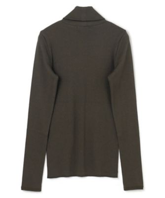 【ＢＥＩＧＥ、ｅｃｒｕ／ＷＥＢ限定・洗える】ＲＩＢ　ＴＯＰＳ　／　　コットンシルクハイネックトップス（ＫＫＣＷＣＷ０２５３）