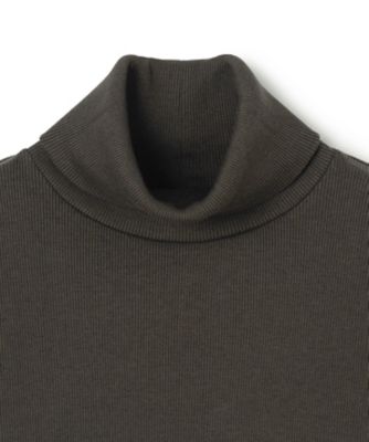 【ＢＥＩＧＥ、ｅｃｒｕ／ＷＥＢ限定・洗える】ＲＩＢ　ＴＯＰＳ　／　　コットンシルクハイネックトップス（ＫＫＣＷＣＷ０２５３）