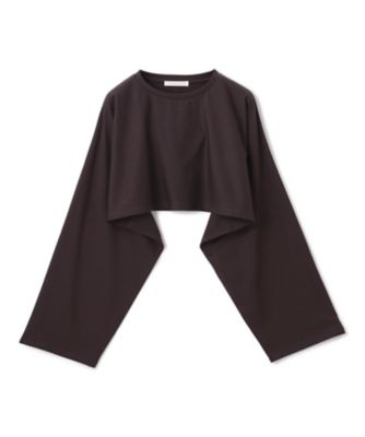 【ＢＥＩＧＥ、ｅｃｒｕ／ＷＥＢ限定・洗える】ＪＥＲＳＥＹ　ＳＴＩＴＣＨ　／　コットンクロップドトップス（ＫＫＣＷＣＷ０２５５）