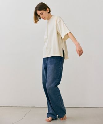 【ＢＥＩＧＥ、ｅｃｒｕ／ＷＥＢ限定・洗える】ＪＥＲＳＥＹ　ＳＴＩＴＣＨ　／　コットンハーフスリーブトップス（ＫＫＣＷＣＷ０２５６）