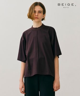 【ＢＥＩＧＥ、ｅｃｒｕ／ＷＥＢ限定・洗える】ＪＥＲＳＥＹ　ＳＴＩＴＣＨ　／　コットンハーフスリーブトップス（ＫＫＣＷＣＷ０２５６）