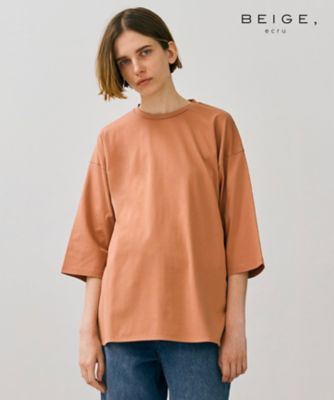 【ＢＥＩＧＥ、ｅｃｒｕ／ＷＥＢ限定・洗える】ＪＥＲＳＥＹ　ＳＴＩＴＣＨ　／　コットンオーバサイズトップス（ＫＫＣＷＣＷ０２５７）