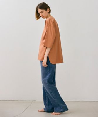 【ＢＥＩＧＥ、ｅｃｒｕ／ＷＥＢ限定・洗える】ＪＥＲＳＥＹ　ＳＴＩＴＣＨ　／　コットンオーバサイズトップス（ＫＫＣＷＣＷ０２５７）
