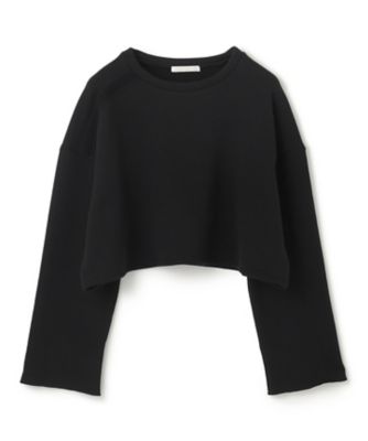 【ＢＥＩＧＥ、ｅｃｒｕ／ＷＥＢ限定・洗える】ＬＯＯＰ　ＢＡＣＫ　／　コットンスウェットクロップドトップス（ＫＫＣＷＣＷ０３５０）