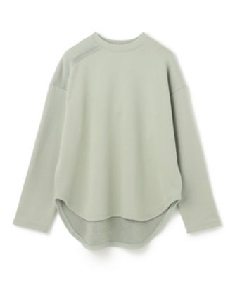 【ＢＥＩＧＥ、ｅｃｒｕ／ＷＥＢ限定・洗える】ＬＯＯＰ　ＢＡＣＫ　／　コットンスウェットリブトップス（ＫＫＣＷＣＷ０３５１）