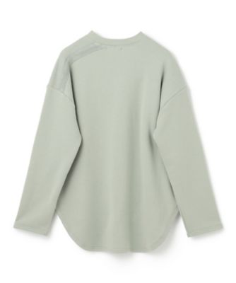 【ＢＥＩＧＥ、ｅｃｒｕ／ＷＥＢ限定・洗える】ＬＯＯＰ　ＢＡＣＫ　／　コットンスウェットリブトップス（ＫＫＣＷＣＷ０３５１）