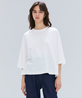＜BEIGE， (Women)＞【洗える】Ｓ．ＢＡＢＩＬＡ　／　スリットネックオーバーサイズＴシャツ（ＫＫＣＷＧＡ０１０１）