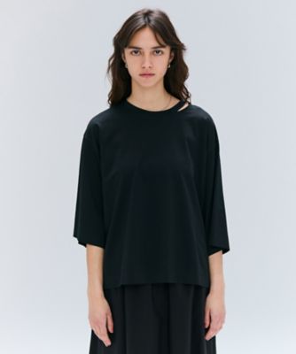 【洗える】Ｓ．ＢＡＢＩＬＡ　／　スリットネックオーバーサイズＴシャツ（ＫＫＣＷＧＡ０１０１）