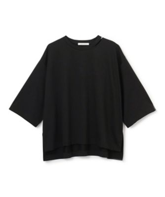 【洗える】Ｓ．ＢＡＢＩＬＡ　／　スリットネックオーバーサイズＴシャツ（ＫＫＣＷＧＡ０１０１）