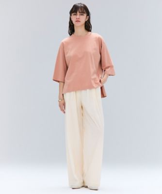 【洗える】Ｓ．ＢＡＢＩＬＡ　／　スリットネックオーバーサイズＴシャツ（ＫＫＣＷＧＡ０１０１）