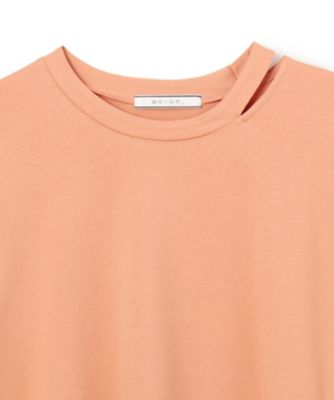 【洗える】Ｓ．ＢＡＢＩＬＡ　／　スリットネックオーバーサイズＴシャツ（ＫＫＣＷＧＡ０１０１）