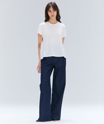 【ＢＥＩＧＥ、ｅｃｒｕ／ＷＥＢ限定・洗える】ＦＩＮＥ　ＤＲＹ　ＴＯＵＣＨ　／　ねじりデザインコットンクルーネックＴシャツ（ＫＫＣＷＧＭ０３５
