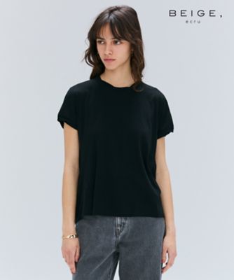 【ＢＥＩＧＥ、ｅｃｒｕ／ＷＥＢ限定・洗える】ＦＩＮＥ　ＤＲＹ　ＴＯＵＣＨ　／　ねじりデザインコットンクルーネックＴシャツ（ＫＫＣＷＧＭ０３５