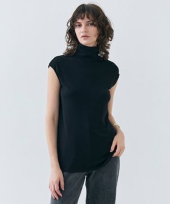 BEIGE， (Women)/ベイジ【洗える・VERY 6月号掲載】MELLE/ジャージーハイネックカットソー(KKCWGM0405) 005_クロ トップス【三越伊勢丹/公式】