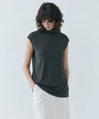 BEIGE， (Women)/ベイジ【洗える・VERY 6月号掲載】MELLE/ジャージーハイネックカットソー(KKCWGM0405) 054_カーキ トップス【三越伊勢丹/公式】