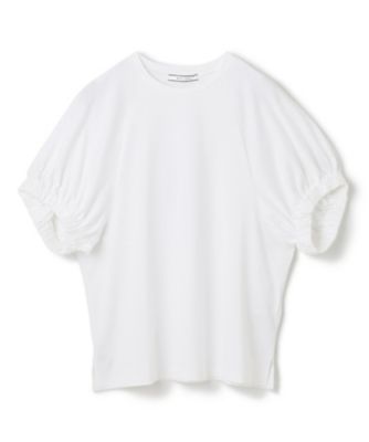 【洗える】ＳＴＯＣＫ　／　オーガニックコットン半袖ギャザートップス（ＫＫＣＷＧＭ０４１０）