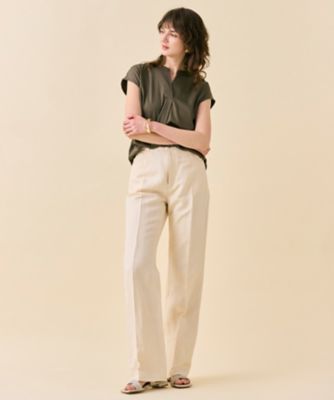 【ＷＥＢ限定・洗える】ＭＥＬＩＳＳＡ　／　バックシフォンスキッパー半袖トップス（ＫＫＣＷＧＭ６４５１）